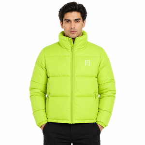 Chaquetas de poliéster con cremallera para hombre, al por mayor, chaqueta acolchada de invierno, abrigo cálido personalizado con aislamiento, venta al por mayor OEM - Product Image 1