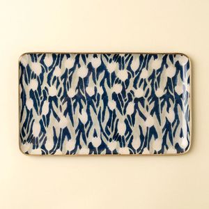 <b>Gold</b> Star Shaped Metal <b>Serving</b> <b>Tray</b> With Engraved Plant Pattern Glam Decorative Dish For Party Use - Product Image 4