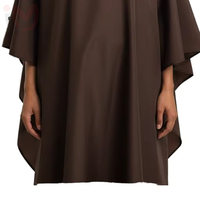 IMANS ENTERPRISES Cape de Coiffure Professionnelle Noire Unie en Polyester Résistante à l'Eau Écologique Modèle IM-BA-0092