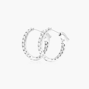 Pendientes de Aro de Plata 925 con Moissanita de Corte Redondo, Joyería de Lujo Elegante y Brillante con Acabado Duradero para Mujer, Regalo Clásico y Atemporal - Product Image 2