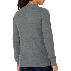 T-shirt Henley côtelé pour homme, manches longues, col boutonné, tissu extensible, confortable et élégant. - Product Image 2