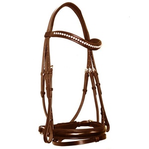 Wholesale Crystal Bling Leather Horse Riding Bridles Horse Bridle Way Mouth Horse <b>Equestrian</b> Products - Product Image 1