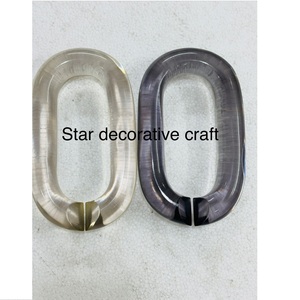 Transparent Acrylic Resin Chain Link Decorative Hanging Wall Decoration Oval Shape Large Artistic Accessory for Modern - Product Image 1