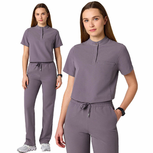 OEM ODM Classic Design Women Healthcare <b>Doctor</b> Uniform Clinical Hospital Pharmacy Scrubs Top Nursing Uniform - Product Image 1