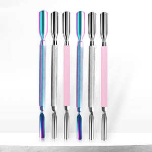 Empujador de Cutículas de Acero Inoxidable de Doble Punta Desechable de Alta Calidad, Herramienta Profesional para Eliminar Piel Muerta, Manicura - Product Image 1