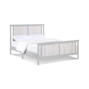 Lit double à panneaux réversibles Connelly gris/gris Rockport, literie rembourrée haut de gamme - Product Image 3