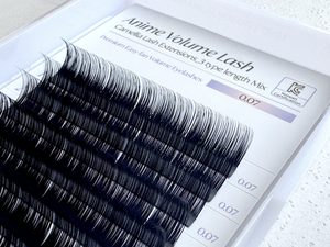 Premium Forever J Coréen PBT Fibre À La Main Anime Lashes KC Certifié 0.05mm Plateau Mixte Spiky Volume Extension Cils - Product Image 2