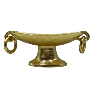 Bol de service en métal fait main avec poignées en anneau, style vintage poli, 16 pouces, pour la présentation des aliments - Product Image 4