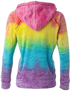 Sweat à capuche tie-dye pour femme, confort luxueux, tissu durable, imprimé dégradé lumineux et élégant, chaud et élégant - Product Image 2