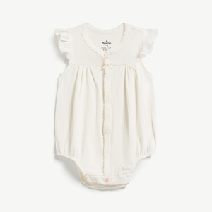 Body de Algodón Jacquard de Manga Corta con Broches para Bebé Recién Nacida, ODM Vietnam - Product Image 1