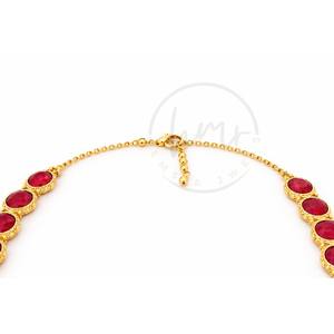Hermoso Collar de Cuarzo Rubí con Engaste de Oro, Joyería de Diseño Hecha a Mano, Venta al Por Mayor - Product Image 3