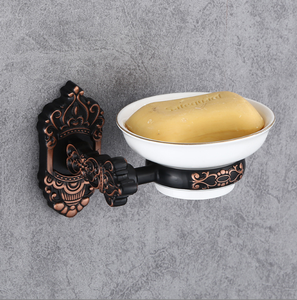 Jabonera de Aleación de Aluminio Negro Mate, Estilo Europeo, Moderna y Vintage, de Doble Uso, para Baños Contemporáneos - Product Image 3