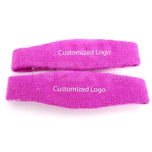 Bandeau de sport tricoté rose antidérapant de 4,5 cm de large, ajustement universel, couleur unie pour l'exercice, le fitness, la course à pied toutes saisons - Product Image 2