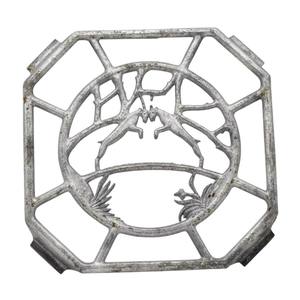 Trépied de cheminée en laiton antique, motif floral orné, en laiton massif, support de plaque chauffante, décoration vintage pour la maison - Product Image 5