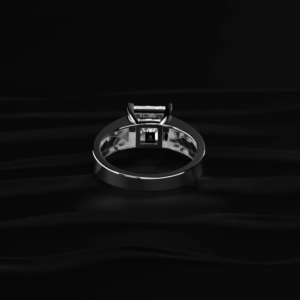 Anillo de compromiso para hombre con diamante solitario Princess cultivado en laboratorio, certificado IGI, de color D a F, 3.00 ct, en oro, plata, amarillo, blanco, rosa, atemporal. - Product Image 6