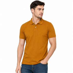 Camisa polo de hombre a la moda con diseño moderno, tela suave, fácil de llevar, perfecta para ropa urbana y conjuntos diarios, elegante y moderna. - Product Image 1