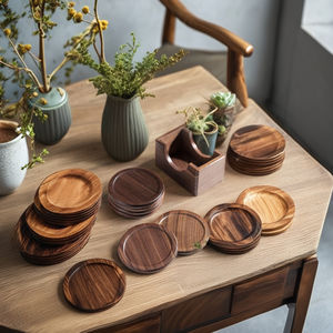 Cork Coasters Set Reusable Heat-resistant Cup Mat for Home Kitchen Dining <b>Table</b> <b>Coffee</b> Tea Wine Glass Protection - Product Image 1