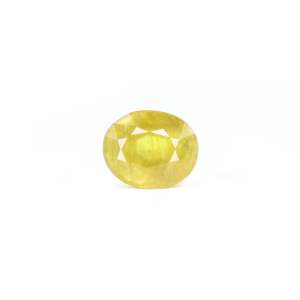 Loose 6.85 Carat Oval Cut Yellow Sapphire Gemstone for Fine Jewelry - Product Image 1