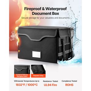 Scatola Portadocumenti Ignifuga Portatile, Resistente a 1832 Fahrenheit, Impermeabile e con Chiusura di Sicurezza per Uso Ufficio - Product Image 2