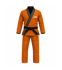 Kimono de BJJ Personalizado, Naranja, de Algodón, Transpirable, Ligero, Uniforme de Artes Marciales para Entrenamiento, Talla Adulto para Hombre, OEM, ODM - Product Image 1