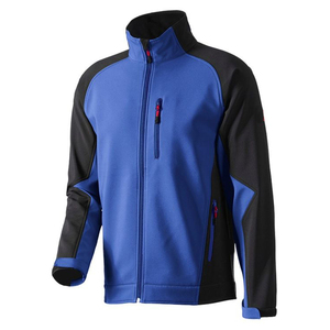 Veste de course coupe-vent pour homme, style sportif, blocs de couleur, fermeture éclair, col montant, en polyester, manches régulières, automne - Product Image 1