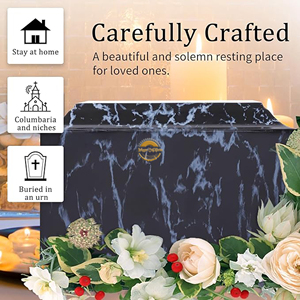 Decorative Handcrafted Funeral Urn Made of Wood Custom Wooden Cremation Urn with Photo Engraving Elegant Walnut Funeral Urn - Product Image 6