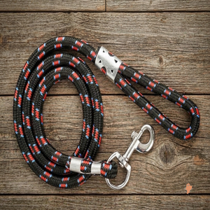Cuerda de Nylon PP Trenzada a Mano Multicolor Personalizada para Caballos con Gancho de Seguridad de Latón Resistente - Product Image 2