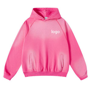 เสื้อฮู้ดดี้แบบย้อมสีเอซิดคุณภาพสูง ดีไซน์เรียบง่าย สีเทา วินเทจ เสื้อฮู้ดดี้แบบสวมหัวสำหรับผู้ชาย คอกลม - Product Image 1