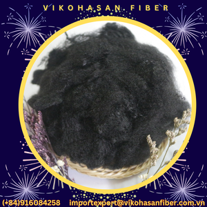 ราคาโรงงาน เส้นใย PSF สีดำ 15D SD แห้งสนิท รีไซเคิล 100% จาก Vikohasan และเส้นใย GRS สำหรับทำเส้นใยผ้าไม่ทอและจีโอเท็กซ์ไทล์ - Product Image 4