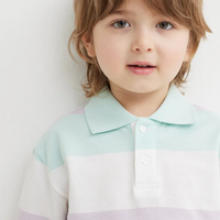 Kaos Polo Anak Laki-laki Premium Katun Lengan Pendek Pakaian Anak Kaos Polo Anak Laki-laki Kerah Klasik Musim Panas Kasual Sekolah