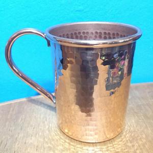 Mug en cuivre poli pour l'eau, usage domestique, sans BPA, qualité supérieure, pour bière, jus, whisky, design martelé - Product Image 5