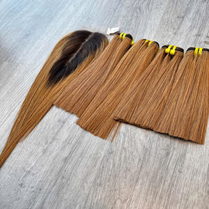 ผมต่อแบบมีโครงตรงแบบสองชั้นผ้าลูกไม้ของมนุษย์แท้จากคนเวียดนามสำหรับ100% ฤดูใบไม้ร่วง - Product Image 1