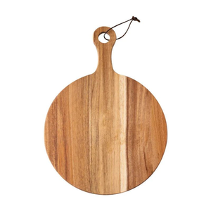 Planche à découper ronde en bois de qualité supérieure 100% bois, passe au lave-vaisselle, par HF Crafts - Product Image 1