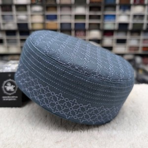 Casquette Kufi en coton 100% respirant à carreaux, unisexe, broderie à la main, décontractée, printemps-été, 54-56 cm, adultes - Product Image 5