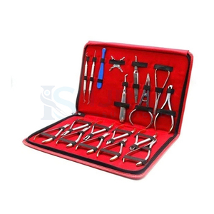 Ensemble de forceps chirurgicaux dentaires en acier inoxydable, manuels, classe I, étui rouge - Product Image 6