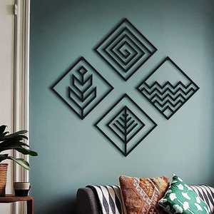 Panneau mural en bois géométrique moderne, décoration murale en bois artisanale pour salon, chambre et décoration intérieure - Product Image 1