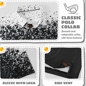 Polos de golf pour jeunes, vêtements de sport professionnels, conçus avec un tissu performant et durable et un design moderne. - Product Image 5