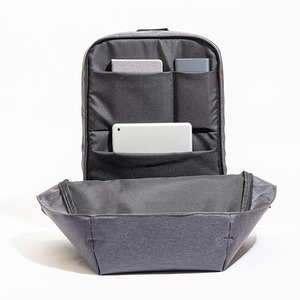 Mochila antirrobo gris con cremallera oculta, bolso versátil, bolso de negocios, diseño informal y sencillo - Product Image 5