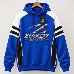 Wholesale Direct Ziakot Industry Custom Stitched Royal <b>White</b> Sports Pullover <b>Sweatshirt</b> Hoodie - Product Image 3