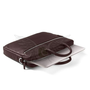 Sac à ordinateur portable en cuir véritable pour un usage quotidien au bureau et en voyage, avec une construction durable - Product Image 4