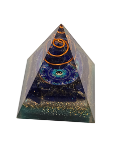 Pyramide en cristal avec sphère d'améthyste et incrustation de cuivre, décoration d'intérieur, vente en gros auprès d'un fabricant indien - Product Image 5