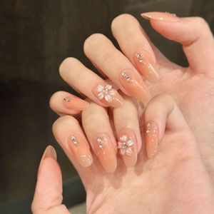 <span class=keywords><strong>Uñas</strong></span> Postizas Desmontables con Diseño de Girasoles Tallados en <span class=keywords><strong>3D</strong></span>, Modelo 2841, Cortas, Ovaladas, Hechas a Mano - Product Image 4