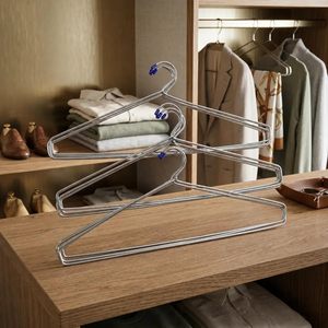 Heavy Duty Premium Chrome Metal Clothes <b>Hangers</b> Rust Resistant Non Slip Contoured <b>Hangers</b> for Shirts Suits Trousers Jackets - Product Image 2