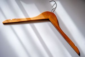 Vietchoice Wooden Garment <b>Hangers</b> Single Tier Iron Hook Eco-Friendly Durable Multifunction Minimalist Design Clothing Store - Product Image 5