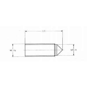 Vis filetée FD (DD) selon dessin M6 x 16, acier brillant 4.8 sans bille en aluminium, sans bague céramique - Product Image 2