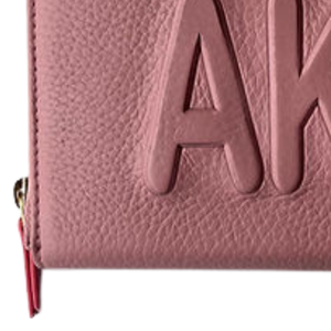 Women's <b>Pink</b> Zip Around Wallet with Embossed AKA Lettering, Long Faux Leather Clutch <b>Purse</b> with Card Slots and Coin Pocket - Product Image 6