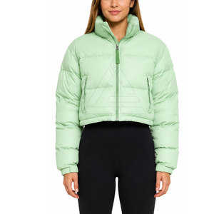 Premium Women <b>Cropped</b> <b>Puffer</b> <b>Jacket</b> With Lightweight Warm Short For Winter Fashion Outdoor Wear And Casual Activities - Product Image 4