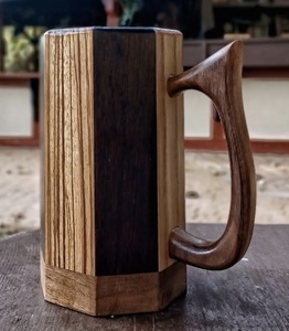 Eco-Friendly Polished Wooden Viking <b>Mug</b> with Hand Carved Engraving and Animal Design-Valentine's Day & Halloween Gift - Product Image 5