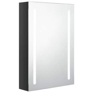 Gabinete de Baño de MDF Negro Brillante con Espejo LED y Acabado en Melamina - Product Image 2