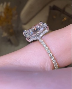 4.5 Carat Radiant Cut Diamond Engagement <b>Ring</b> for Women | Hidden Halo <b>Solitaire</b> Wedding <b>Ring</b> | Luxury IGI Certified Gold Bridal - Product Image 3